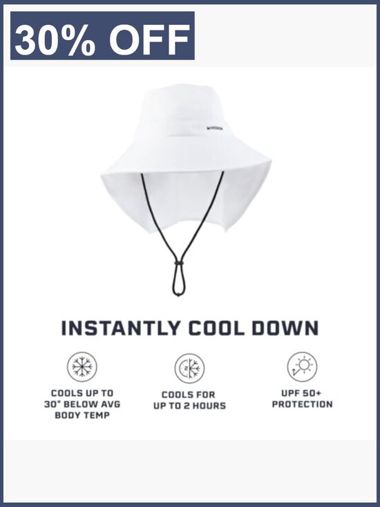 Cooling UPF 50 Sun Defender Hat, Wide Brim Outdoor Hiking Fishing Beach main image 4
